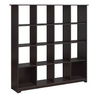 Espresso Oak 16-Cube Bookcase - Cabot