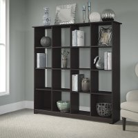 Espresso Oak 16-Cube Bookcase - Cabot -2