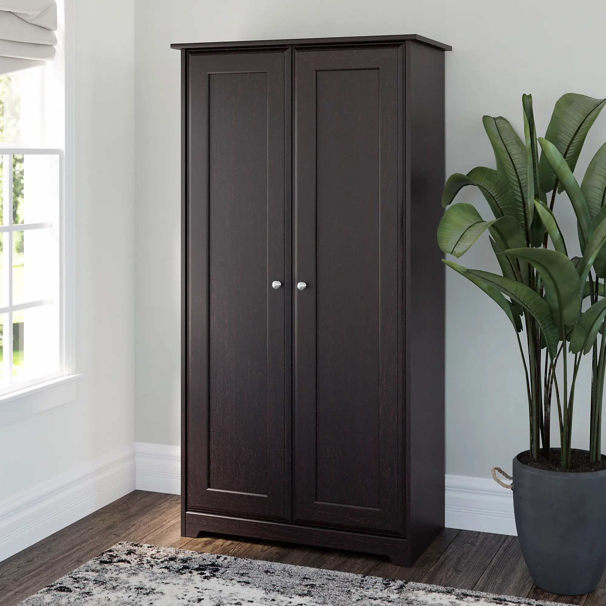 WC31897-03 Espresso Oak 2-Door Tall Storage - Cabot-1