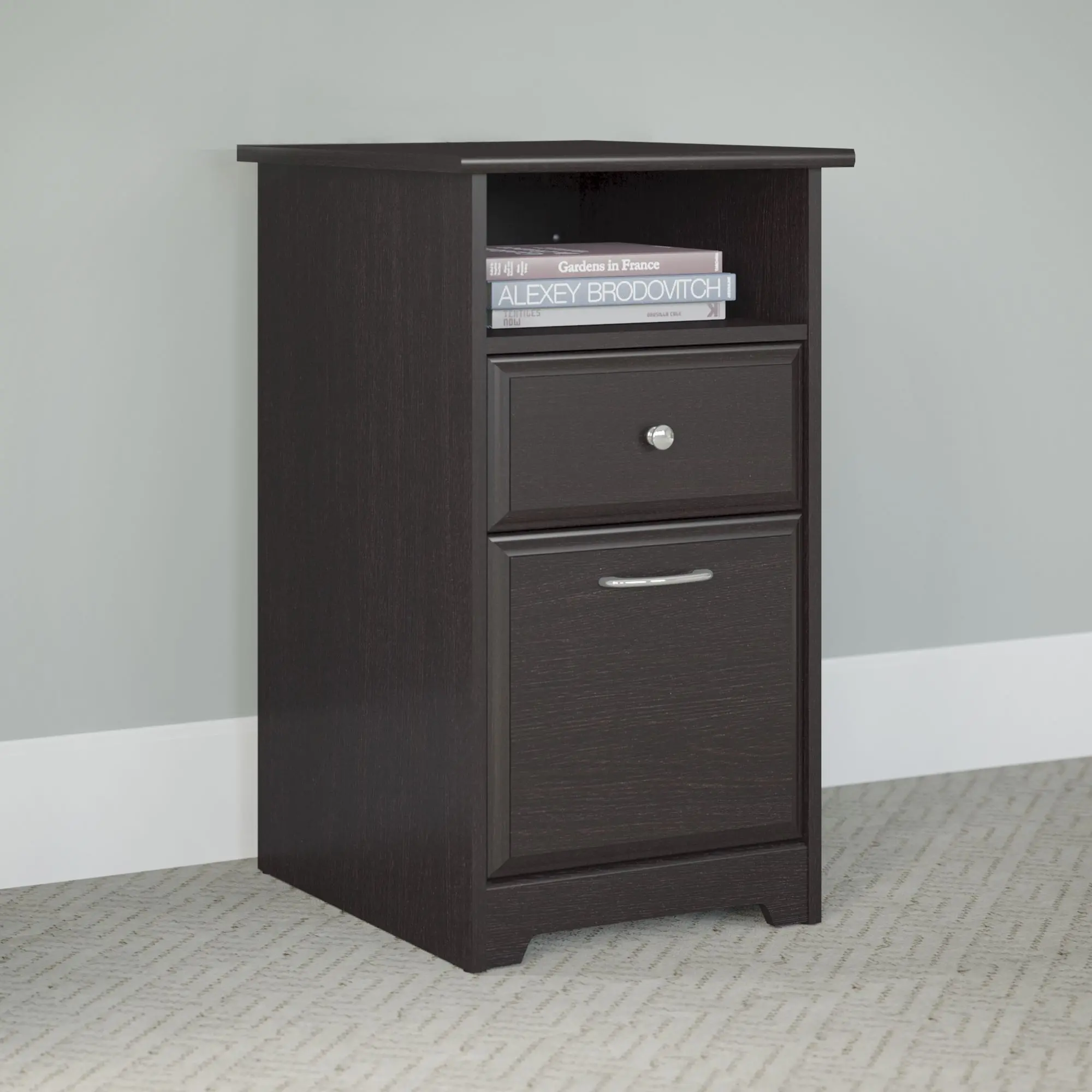 WC31852-03 Espresso Oak 2 Drawer File Cabinet - Cabot-1