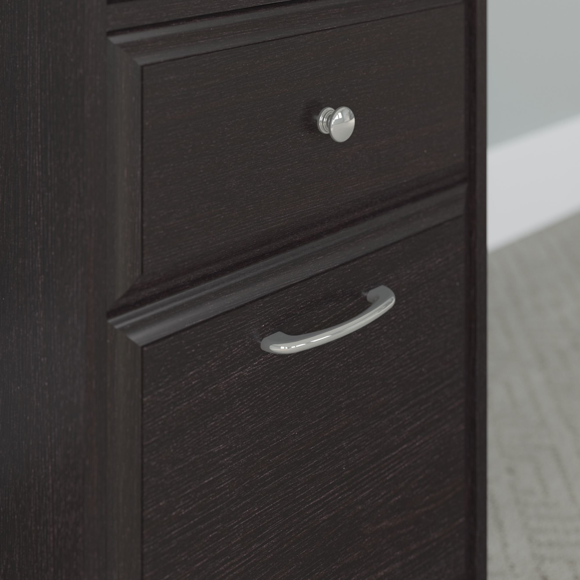 Espresso Oak 2 Drawer File Cabinet - Cabot-2