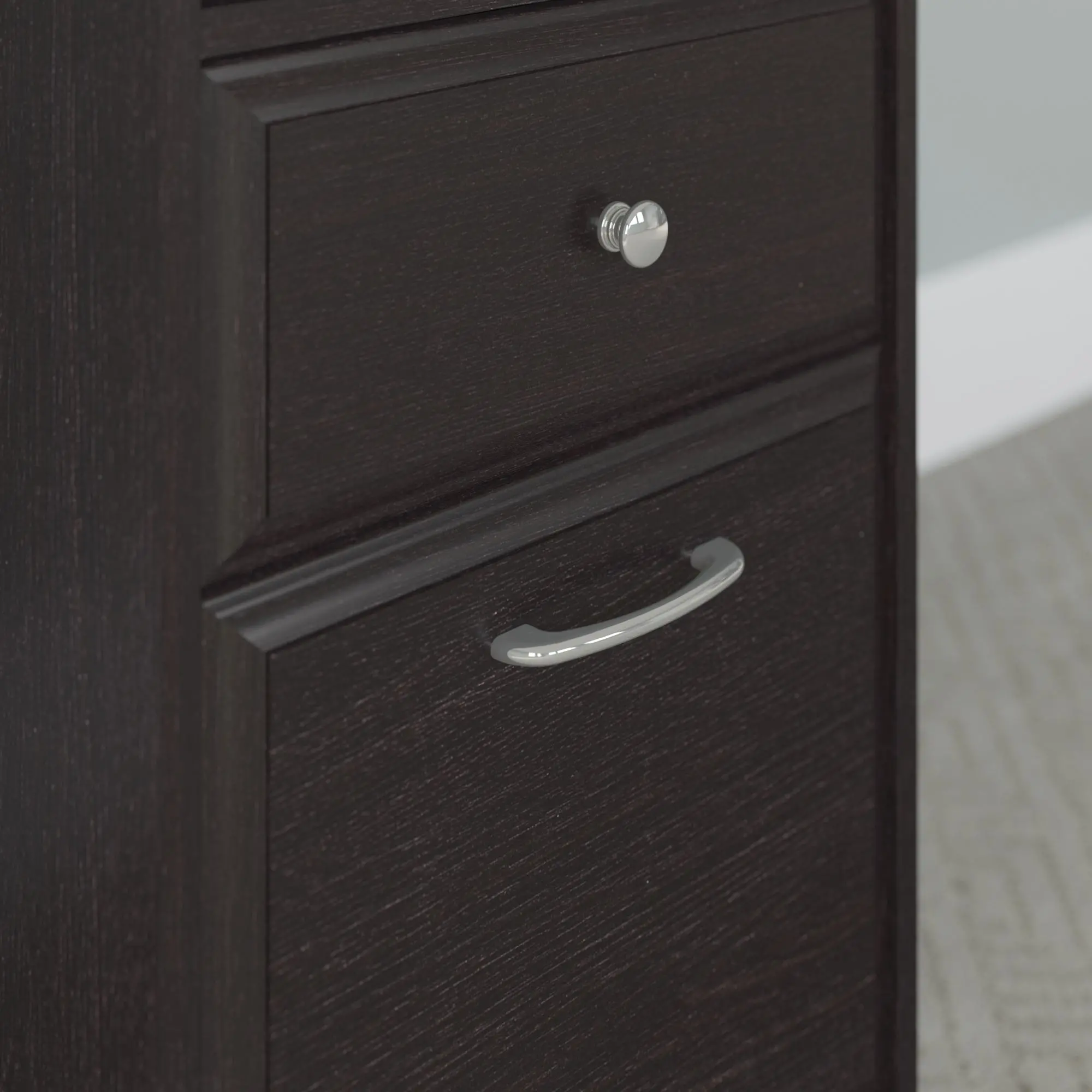 WC31852-03 Espresso Oak 2 Drawer File Cabinet - Cabot-2