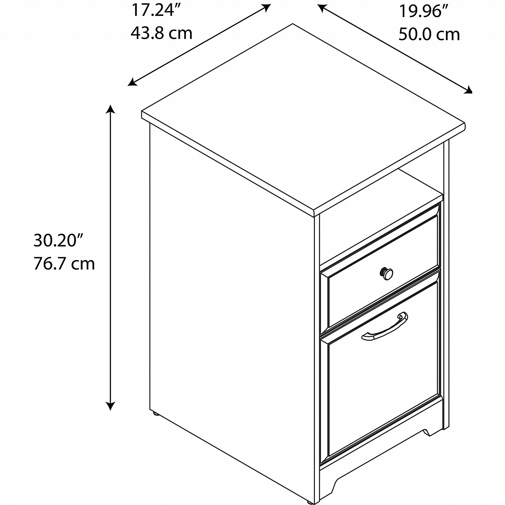 WC31852-03 Espresso Oak 2 Drawer File Cabinet - Cabot-6