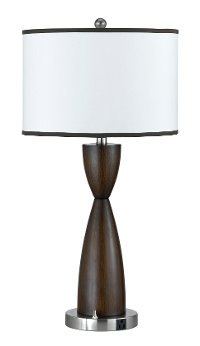 Metal Table Lamp with 1 Built-In Power Outlet