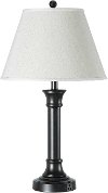 Clearance Metal Table Lamp with 2 Built-In Power Outlets