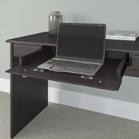 Espresso Oak 48 Inch Writing Desk, Pedestal File, Bookcase - Cabot-3