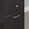 Espresso Oak 48 Inch Writing Desk, Pedestal File, Bookcase - Cabot -4
