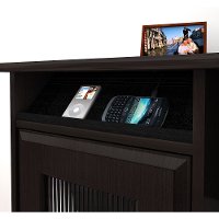 Espresso Oak 60 Inch L-Desk and Bookcase - Cabot -3