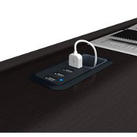 Espresso Oak 60 Inch L-Desk and Bookcase - Cabot -4