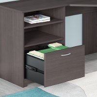 Heather Gray Corner Desk - Cabot-4