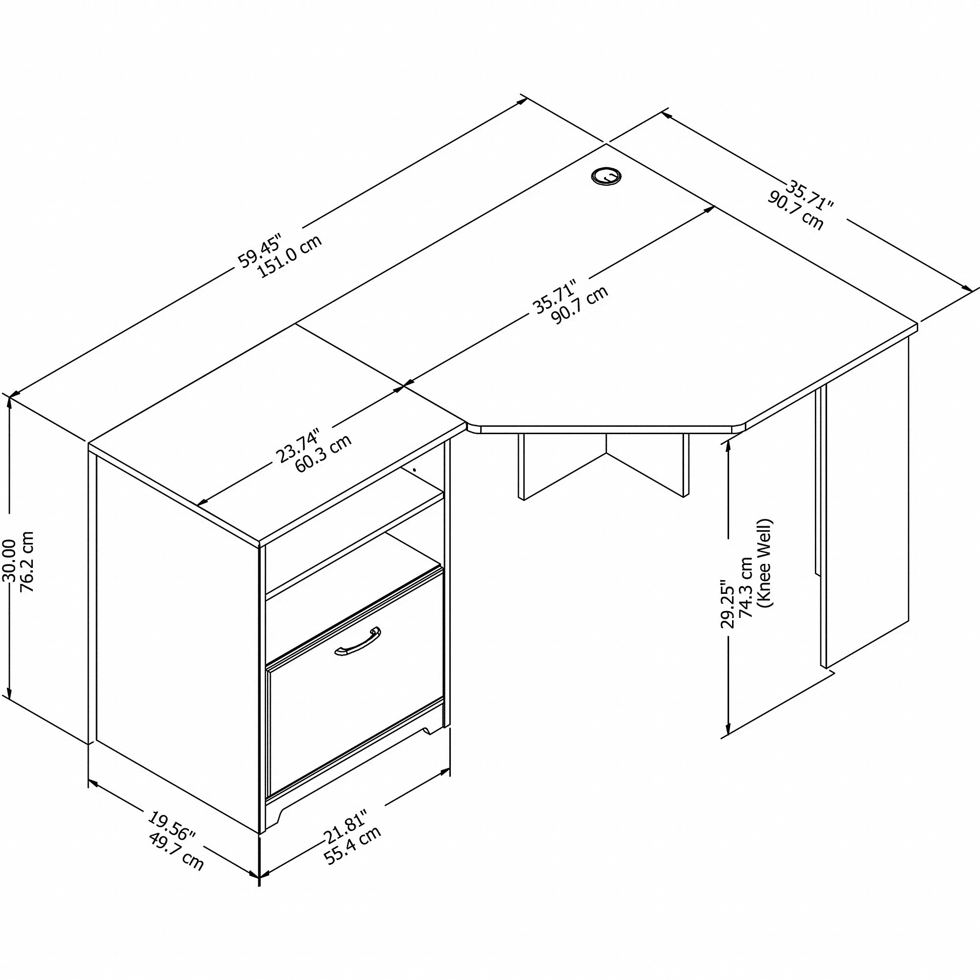 WC31715K Heather Gray Corner Desk - Cabot-6