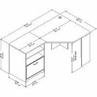 Heather Gray Corner Desk - Cabot-6
