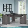 WC31730K Cabot Heather Gray L-Shaped Desk - Bush Furniture