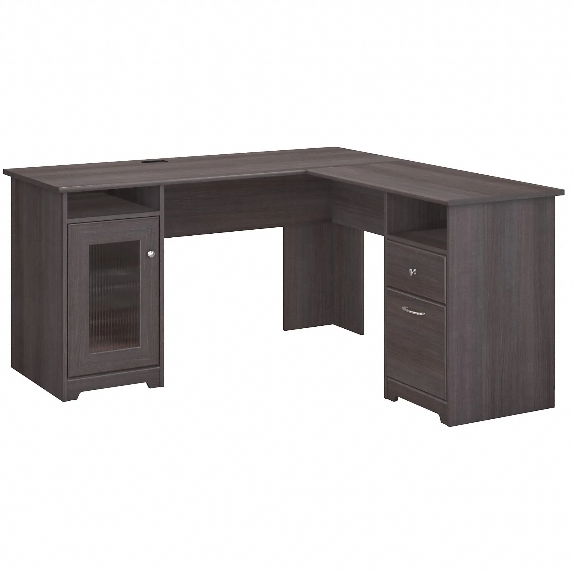 WC31730K Heather Gray Wide L-Desk (60 Inch) - Cabot-2