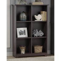 Heather Gray 6-Cube Bookcase - Cabot-2