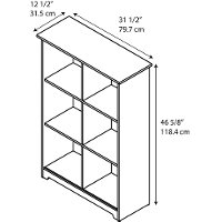 Heather Gray 6-Cube Bookcase - Cabot-5
