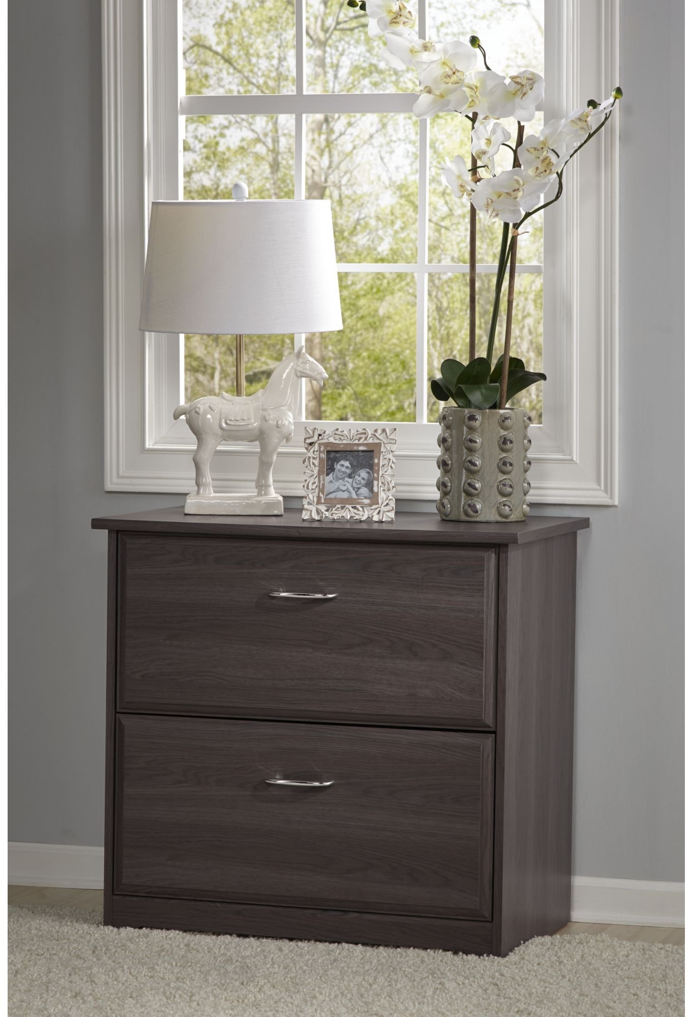 Heather Gray 2 Drawer Lateral File Cabinet - Cabot-2