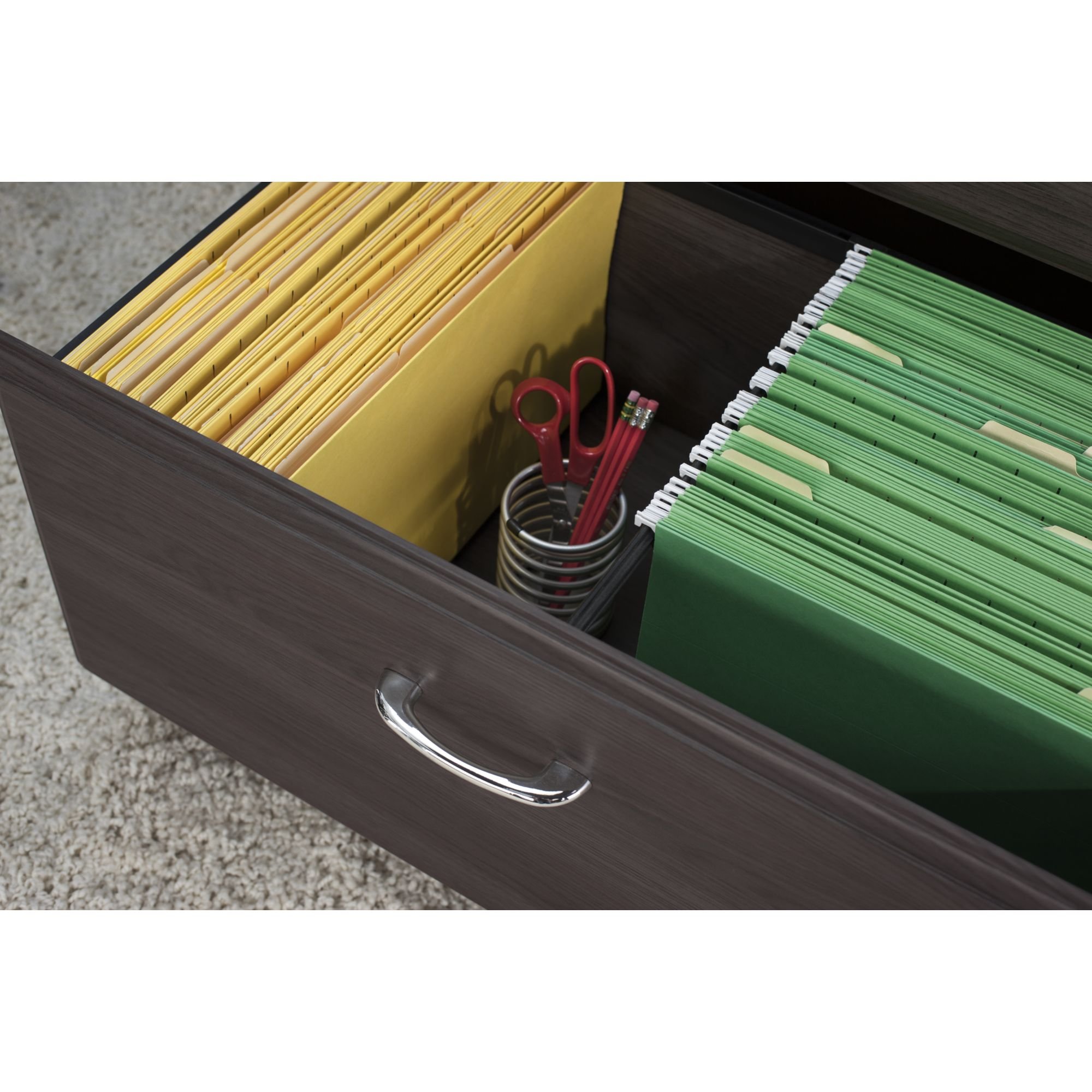 Heather Gray 2 Drawer Lateral File Cabinet - Cabot-5