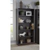 Heather Gray 5-Shelf Bookcase - Cabot -5