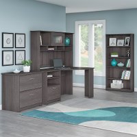 Heather Gray 5-Shelf Bookcase - Cabot-3