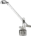 Polished Steel Halogen Desk Lamp
