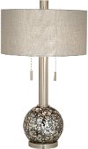 Brushed Steel Mercury Table Lamp