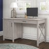 Gray Single Pedestal Desk (54 Inch) - Key West