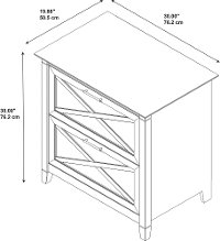 Gray 2 Drawer Lateral File Cabinet - Key West -4