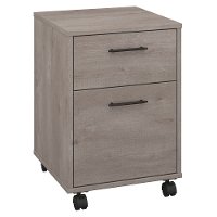 Gray 2 Drawer Rolling File Cabinet - Key West -2