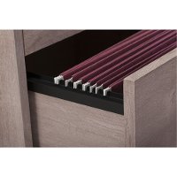 Gray 2 Drawer Rolling File Cabinet - Key West -4