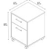 Gray 2 Drawer Rolling File Cabinet - Key West -5