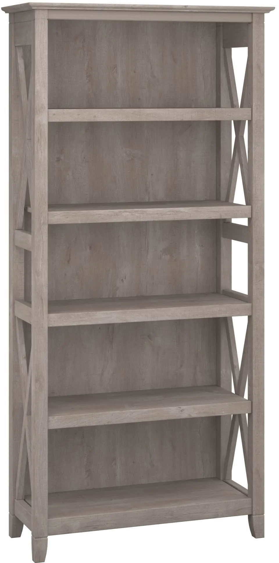 KWB132WG-03 Gray 5-Shelf Bookcase - Key West-2