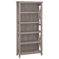 Gray 5-Shelf Bookcase - Key West-2