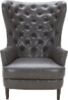 Charcoal Gray Wingback Chair - Nicole-1