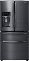 RF25HMEDBSG Samsung 24.73 cu. ft. 4 Door French Door Refrigerator with FlexZone Drawer - 33 Inch Black Stainless Steel