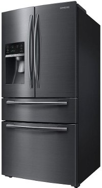 RF25HMEDBSG Samsung 24.73 cu. ft. 4 Door French Door Refrigerator with FlexZone Drawer - 33 Inch Black Stainless Steel-2