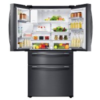 RF25HMEDBSG Samsung 24.73 cu. ft. 4 Door French Door Refrigerator with FlexZone Drawer - 33 Inch Black Stainless Steel-3