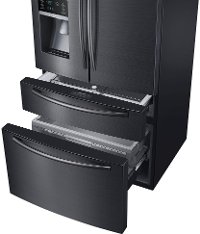 RF25HMEDBSG Samsung 24.73 cu. ft. 4 Door French Door Refrigerator with FlexZone Drawer - 33 Inch Black Stainless Steel-4