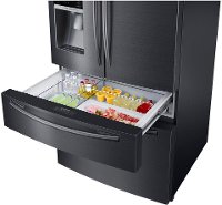 RF25HMEDBSG Samsung 24.73 cu. ft. 4 Door French Door Refrigerator with FlexZone Drawer - 33 Inch Black Stainless Steel-5