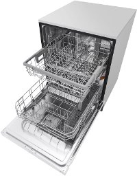 LDF5545WW LG Front Control Dishwasher with Quadwash - White-4