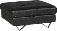 Black Modern Storage Ottoman - Liberty