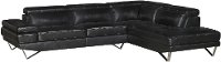 Modern Black 2 Piece Sectional Sofa - Liberty