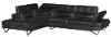 Modern Black 2 Piece Sectional Sofa - Liberty
