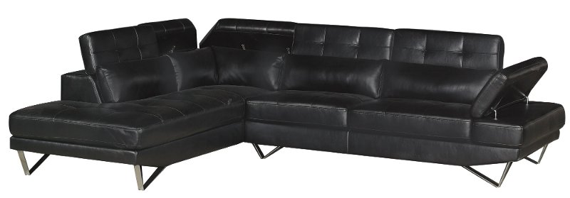 Modern Black 2 Piece Sectional Sofa Liberty Rc Willey Furniture Modern Black 2 Piece Sectional Sofa Liberty