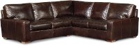Contemporary Brown Leather 3 Piece Sectional - Mayfair