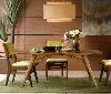5 Piece Dining Set Pecan and Lime Mid Century Modern - Ink+Ivy Wynn Collection