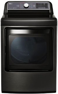 DLEX7600KE LG 7.3 cu. ft. Ultra Large Capacity Electric Dryer with EasyLoad Door - Black Stainless Steel