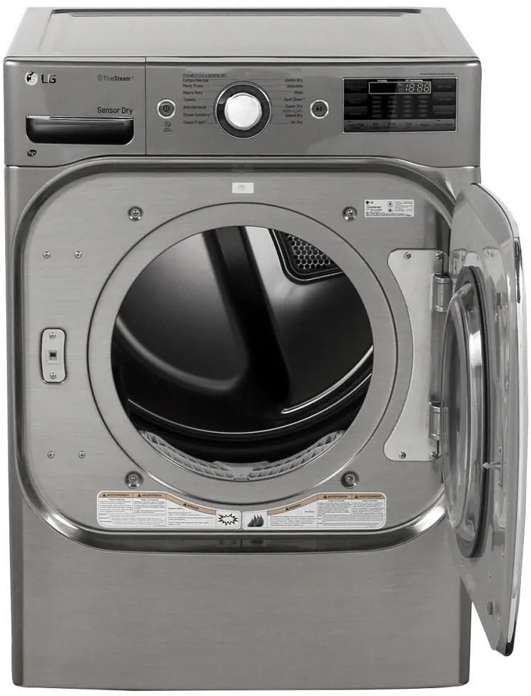 DLGX8101V LG Gas Dryer with Steam Technology - 9.0 cu. ft. Graphite Steel-2