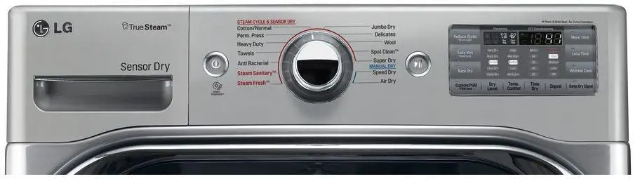 DLGX8101V LG Gas Dryer with Steam Technology - 9.0 cu. ft. Graphite Steel-3