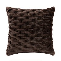 Brown Faux-Fur Euro Sham - Hutchins
